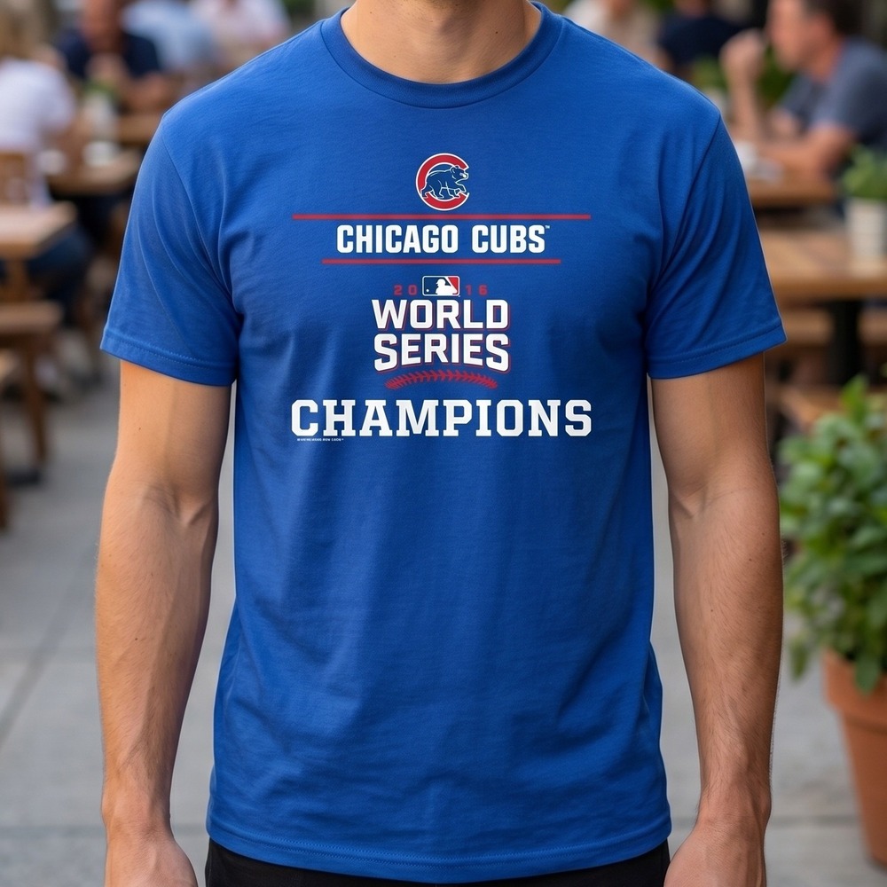 Chicago Cubs 2016 World Series Champions T-Shirt Royal Blue Mens MLB Imagewear